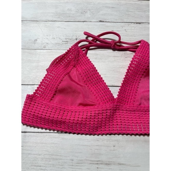 PEIXOTO NAOMI LACE TRIM HALTER BIKINI SWIM TOP - Picture 2 of 9